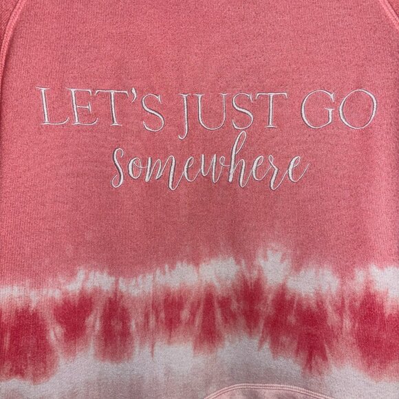 Simply‎ Southern “Let’s Just Go Somewhere” Tie Dye Sweatshirt Pink Small - Picture 2 of 12